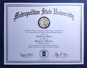 Metropolitan State University diploma copy available