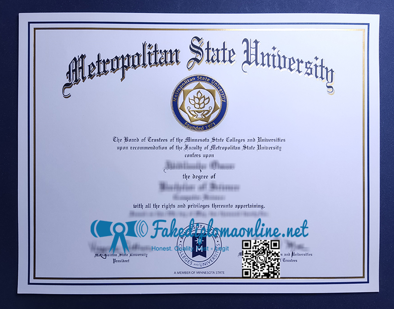 Metropolitan State University diploma