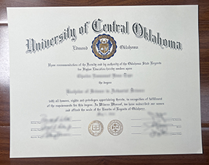 University of Central Oklahoma diploma