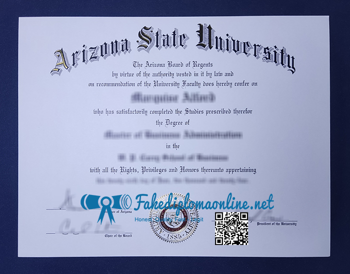 Arizona State University diploma