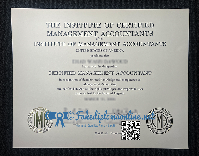 Certified Management Accountant Certificate