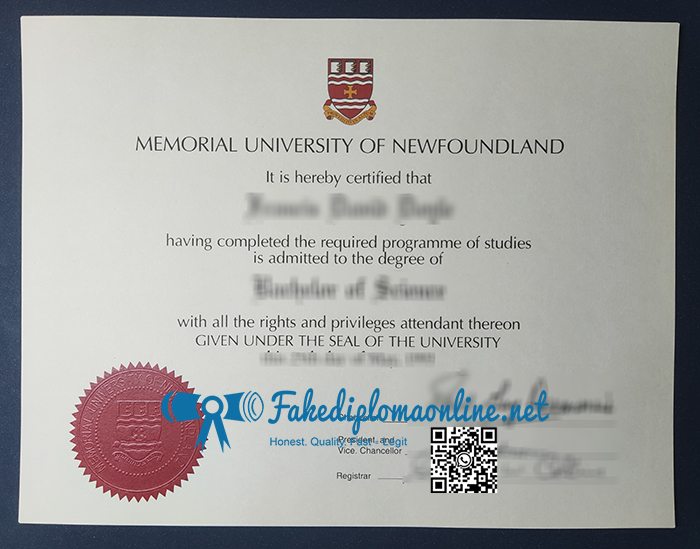 Memorial University of Newfoundland diploma
