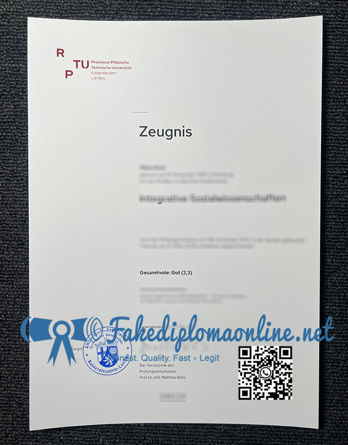 RPTU Zeugnis