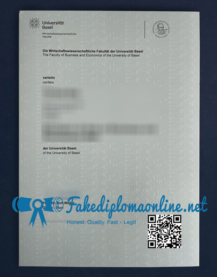 Universität Basel diploma