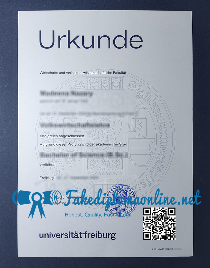 University of Fribourg diploma