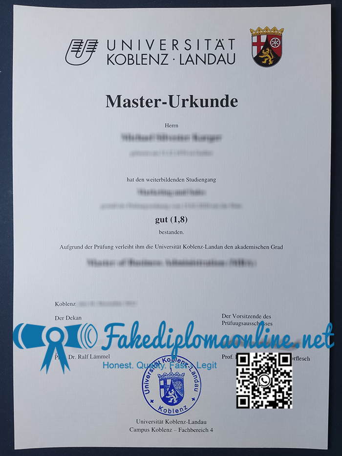 University of Koblenz and Landau diploma